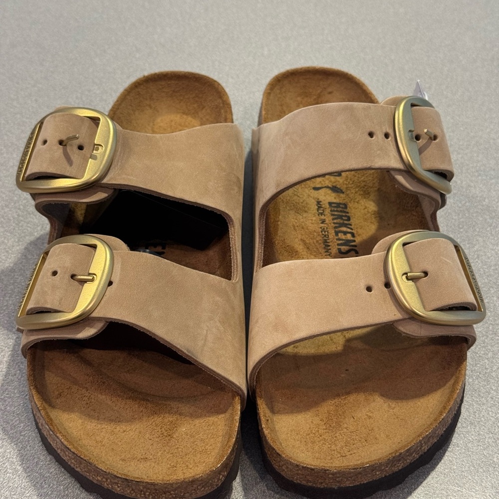 Birkenstock Arizona leather Dual Buckle Slide Sandal Size 37/ 6.5